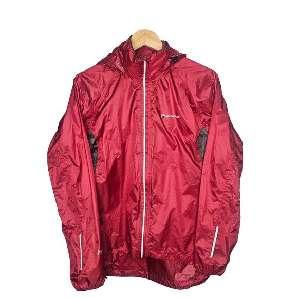 Montane Jackets & Blazers - MONTANE Womens Freeflow H20 Jacket 12 Red Lightweight Packable Reflective GP-L09